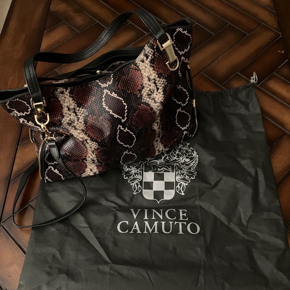 👜 Vince Camuto Snake Embossed Leather Tote - Emely - Picture 6 of 11